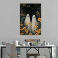thumbnail image 3 of Cute Ghost Among Flowers on Halloween Canvas Art Poster and Wall Art Picture Print Modern Family bedroom Decor Posters 12x18inch(30x45cm), 3 of 6