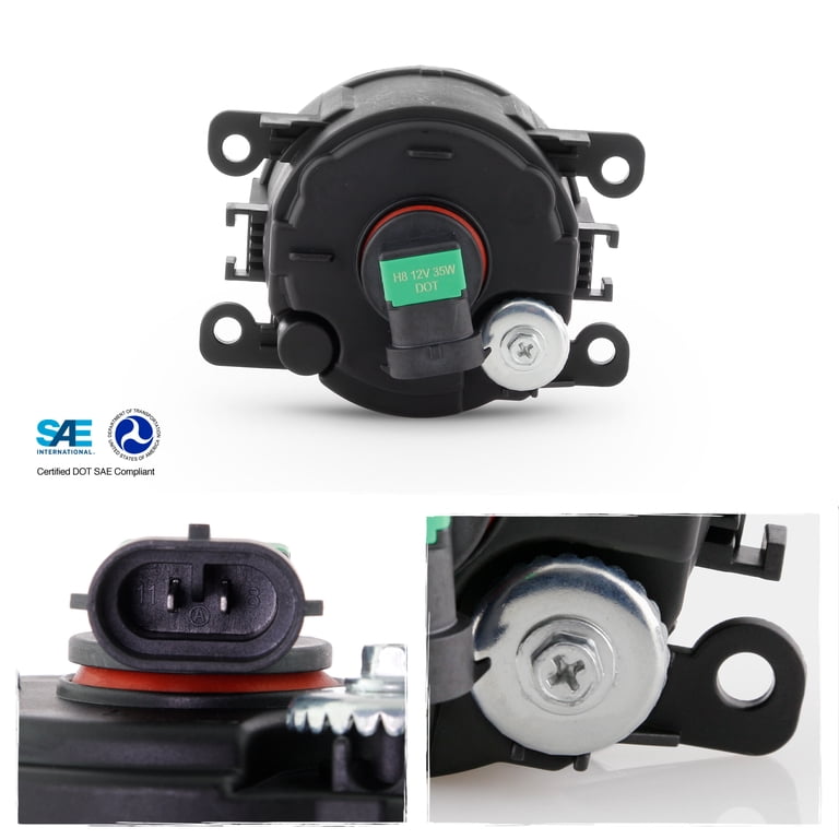 For 19-24 RAM 1500 Pickup Halogen Bumper Fog Light Chrome w/50W 8000K HID+Switch