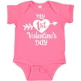 thumbnail image 3 of Inktastic My First Valentine's Day with White Heart and Arrow Boys or Girls Baby Bodysuit, 3 of 5