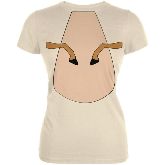 Halloween Horse Costume Palomino Tan Juniors Soft T Shirt Cream LG