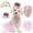 Pink, variant on erfcxs Pet Birthday Party Accessories Saree Scarf Pink Set Female Dog Cute Party Dress Up Supplies