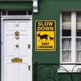 thumbnail image 4 of BTFSigns 15" x 23" Aluminum Goat Crossing Signs, Slow Down Sign For Yard,Funny Traffic Sign Wall Decor Rust-Resistant, Easy to Install, Ideal for Streets, Driveways, Wall Art and Outdoor Decor, 4 of 5