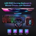 thumbnail image 2 of LED RGB Backlight USB Gaming Keyboard with Accessories Included, Black, 2 of 10
