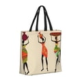 thumbnail image 2 of Naloa African Women Tote Bag for Women, Foldable Tote Bag With Zipper, Large Shoulder Bag, Top Handle Handbag for Travel, Work, Shopping, 2 of 9