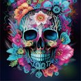 thumbnail image 1 of Pintura de diamante 5D DIY Kit de taladro en forma especial parcial Calavera Decoración para el hogar (XD059), 1 of 9