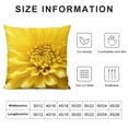 thumbnail image 5 of Shiartex Yellow Flowers Pillow Covers with Zipper Closure for Couch Sofa Indoor Outdoor - Breathable Short Plush Material - Square Design - 1PC 20x20in, 5 of 5