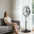 thumbnail image 2 of Costway 18" High Velocity Standing Fan with 3 Speeds 360° Tilt & Adjustable Heigh for Home Office Black, 2 of 10