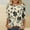 A-Beige, variant on Blouses for Women Casual 3/4 Length Sleeve Round Neck T-Shirts Fall Fashion Solid Color Tunic Tops Summer Clothes