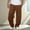 Brown, variant on Levmjia Mens Sweapants Comfort Stretch Drawstring Pants Fashion Leisure Elastic-Waist Solid Color Pocket Trousers