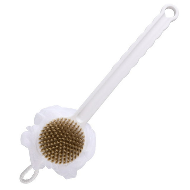 Estropajo para ducha, esponja de baño, cepillo corporal para ducha con cerdas y lufa, cepillo de espalda con mango largo para ducha, cepillo corporal exfoliante para hombres y mujeres,