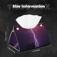 thumbnail image 5 of Sikiie Thunderstorm Violet Purple Leather Tissue Box Cover Rectangle, Long Tissue Box Cover, Tissue Box Holder, Tissue Holder for Bathroom, 5 of 7