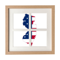 thumbnail image 1 of New Jersey USA mapa estrellas rayas bandera forma Pantalla de escritorio de pared de marco 4 aperturas, 1 of 4