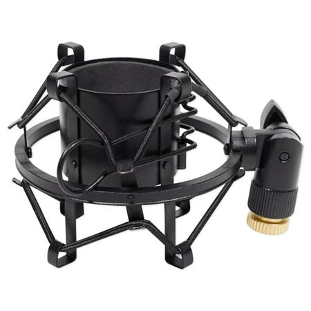 Mxl Usb Condenser Mic - Black Metal Shock Mount w/Foam For MXL V67G HE Condenser Studio Microphone