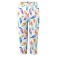 thumbnail image 6 of YDFCWXW Womens Cute Printed High Waisted Cropped Capri Leggings Tummy Control Knee Length Stretch Cropped Yoga Pants Orange, S, 6 of 6