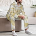 thumbnail image 7 of Hirioo White Rose for Men's Pajama Sets 2 Piece Pjs Men's Long-Sleeved Pajama Set Button Down Sleepwear,S-XXL-X-Large, 7 of 7