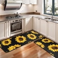 thumbnail image 3 of Kitchen Rugs Sets Of 2,Black Yellow Sunflower Pattern Anti Fatigue Kitchen Mat Rugs Non Slip Washable,Decorative Kitchen Floor Mats for Kitchen,Sink,Laundry,17"x47"+17"x47", 3 of 5