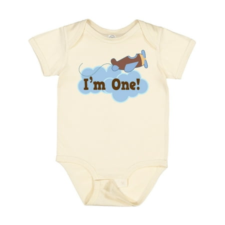 

Inktastic 1st Birthday Airplane I m One Gift Baby Boy Bodysuit