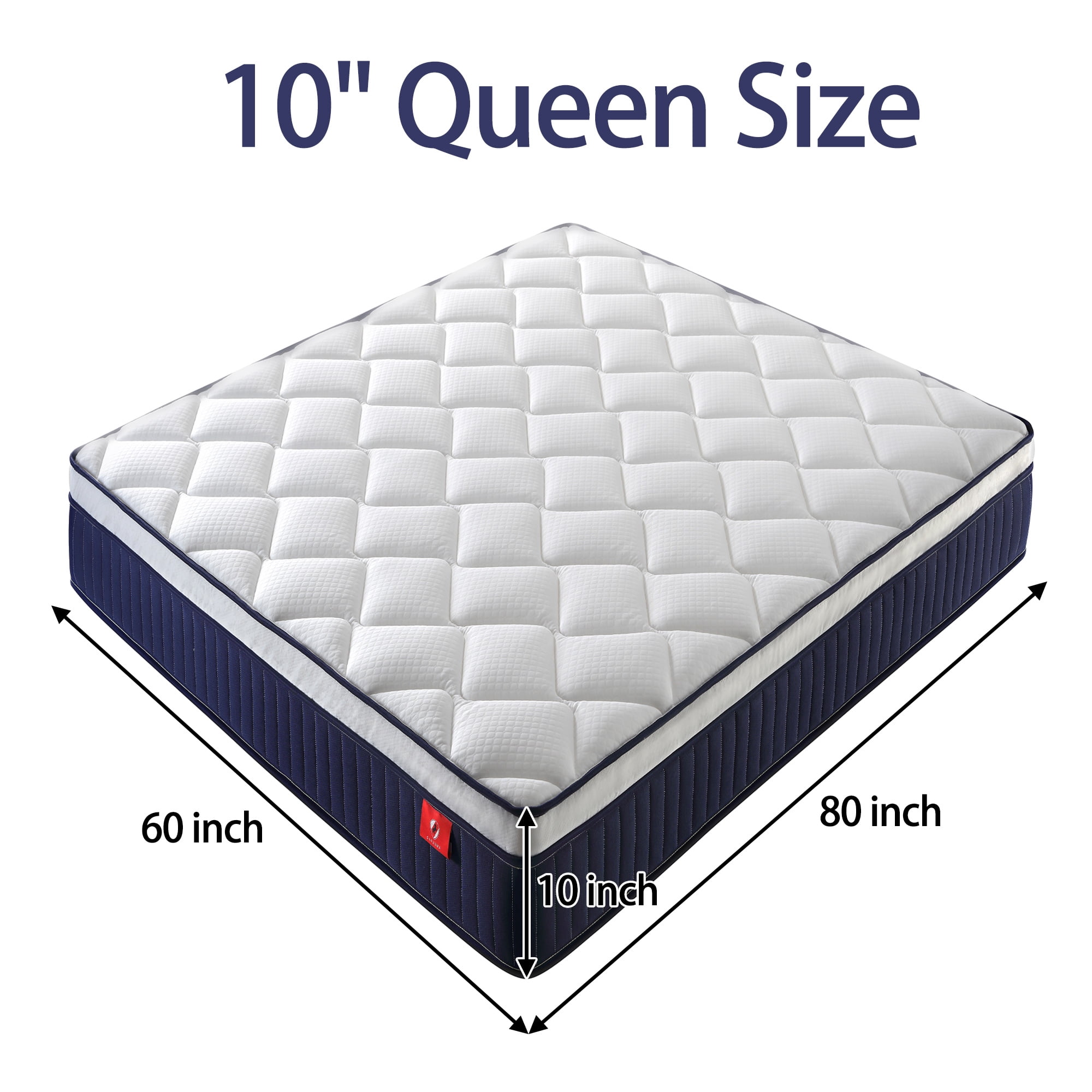 10" Hybrid Mattress in a Box with Gel Memory Foam, Medium Firm,Adult,Queen
