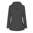 thumbnail image 4 of Baqcunre Womens Jacket Women's Solid Color Fashion Casual Zipper Button Double Pocket Drawstring Hooded Charge Coat Womens Coats Rain Jacket Women Winter Jackets for Women Grey 5XL, 4 of 4