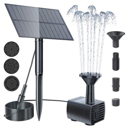 KKMOL Solar Water Fountain Pump Outdoor Solar Fountain Pond Pump Kit with Stake for Bird Bath Garden Backyard