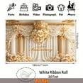 thumbnail image 3 of Happy Anniversary Backdrop Gold Royal Column White Curtain Wedding Photography Background Golden Crown Rose Bridal Shower Anniversary Party Decorations Banner Supplies Photo Booth Props, 3 of 6