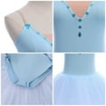 thumbnail image 5 of IBTOM CASTLE Ballet Dance Dress for Women Sleeveless Shiny Rhinestone Decorated Tulle Tutu Skirt Dancewear S Blue, 5 of 6