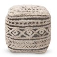 thumbnail image 2 of Bowery Hill Beige and Brown Handwoven Hemp Pouf Ottoman, 2 of 6