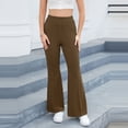 thumbnail image 2 of Besolor Flare Pants for Women Stretch High Waisted Bell Bottom Trousers Casual Solid Color Workout Bootcut Lounge Pants, 2 of 6