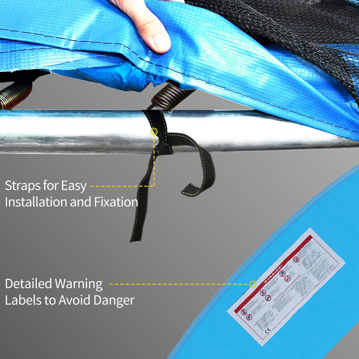 Φ12ft Trampoline Pad Spring Safety Replacement Gym Bounce Jump Cover EPE Foam