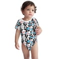 thumbnail image 3 of Daiia Panda Cute Hearts Printed Unisex-Baby Short Sleeve Onesies Bodysuits Baby Climbing Clothes Soft and Comfortable Romper with Expandable Shoulder Design-6 Months, 3 of 8