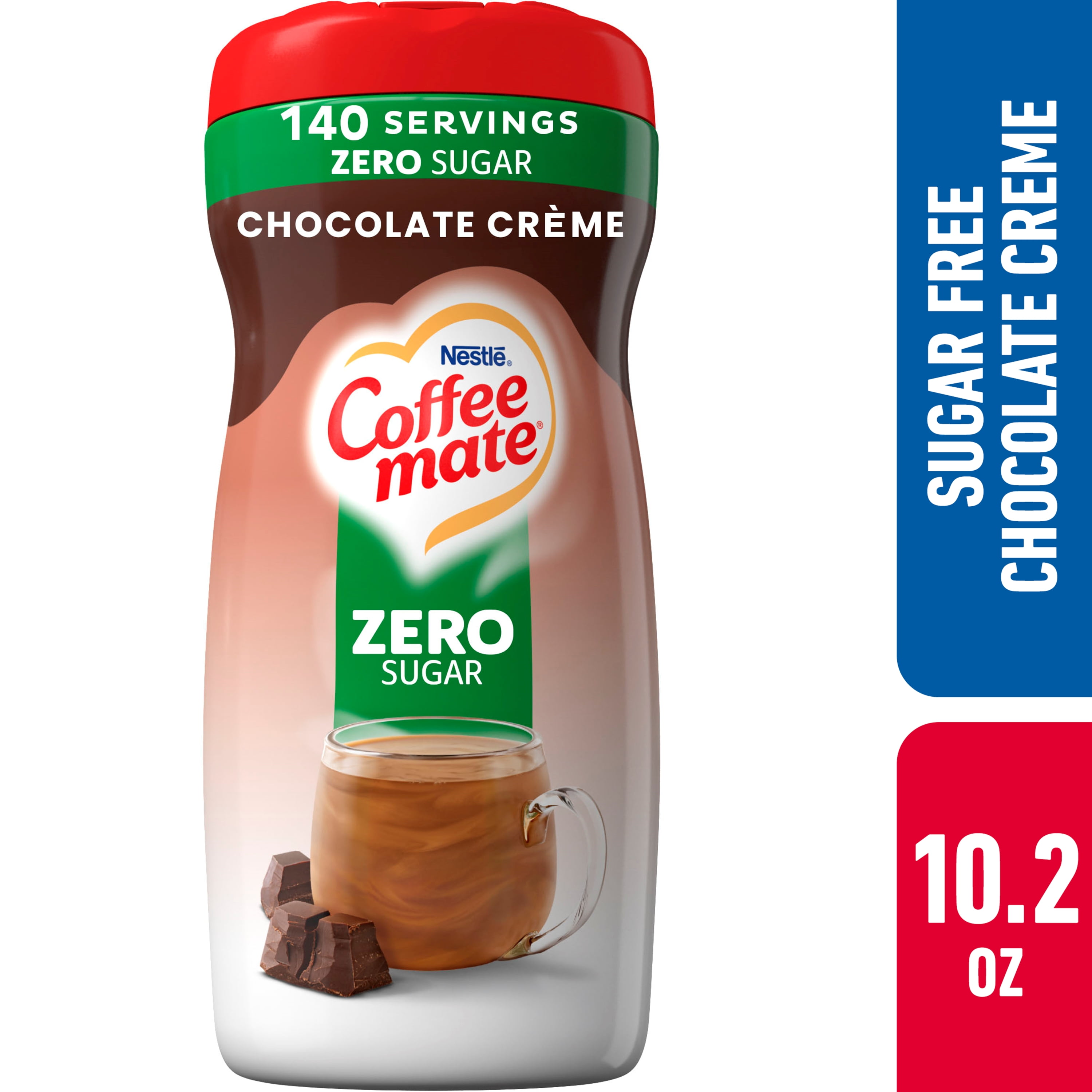 Nestle Coffee Mate, Chocolate Crème Zero-Sugar Powdered Coffee Creamer, 10.2 oz