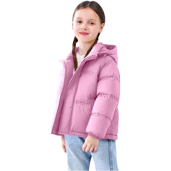 KAUOD Kids Toddler Waterproof Puffer Jackets Quilted Insulated Winter Hooded Coats Boys Girls Thick down Outwear with Pockets