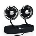 thumbnail image 3 of Car Fan 360 Rotatable Dual-head Cooling Fan Usb Rechargeable Car Seat Fan, 3 of 5