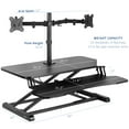 thumbnail image 6 of VIVO Black 32" Standing Desk Riser with Adjustable Dual 13" to 30" Monitor Mount, 6 of 9