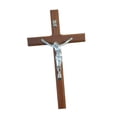 thumbnail image 4 of Crucifijo de pared de madera, cruz decorativa, crucifijo de Jesús, escultura de Jesús para el hogar Marrón, 4 of 9