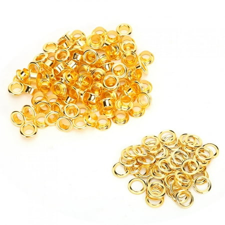 

DIY Grommet Hollow Rivet Compression- Non- 200Pcs 6MM No Rust Leather Grommet For Clothes Paper Products Plastics