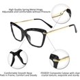 thumbnail image 3 of Gafas de sol con montura de ojo de gato y lentes transparentes para mujer B2440, 3 of 5