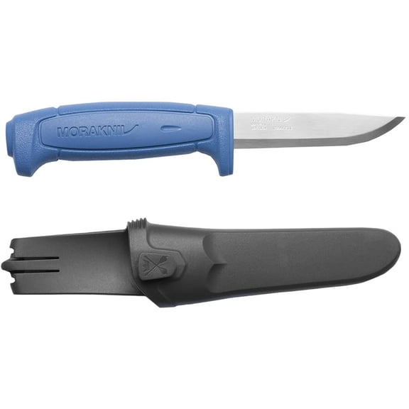 Morakniv Craftline Basic 546 Fixed-Blade Knife with Stainless Steel Blade and Combi-Sheath, 3.6 Inch
