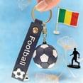 thumbnail image 1 of Productos con temática de deportes de pelota Llaveros de balón de fútbol realistas Accesorios Mercancía Llaveros tridimensionales Llavero de metal, 1 of 6