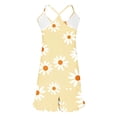 thumbnail image 4 of ClodeEU Women's Printed Ruffle Trim Pajama Set,Spaghetti Strap Loungewear Sleepwear Yellow,Womens Plus S, 4 of 5