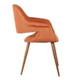 thumbnail image 4 of Hawthorne Collections Chaise de Salle à Manger Moderne en Tissu de 17,7 Po, Orange, 4 of 8