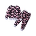 thumbnail image 4 of KidPika Kids Children Girl Floral Sport Jacket Top Trouser Pant 2 Piece Tracksuit Outfit, 4 of 8