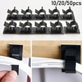 thumbnail image 4 of 10/20/50pcs Black Cord Clips Self Adhesive Cable Management Drop Wire Holder Organizer, 4 of 6