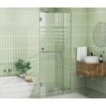 thumbnail image 3 of Glass Warehouse  78" x 44" Frameless Towel Bar Shower Door - Wall Hinge Polished Brass Brass Finish, 3 of 5