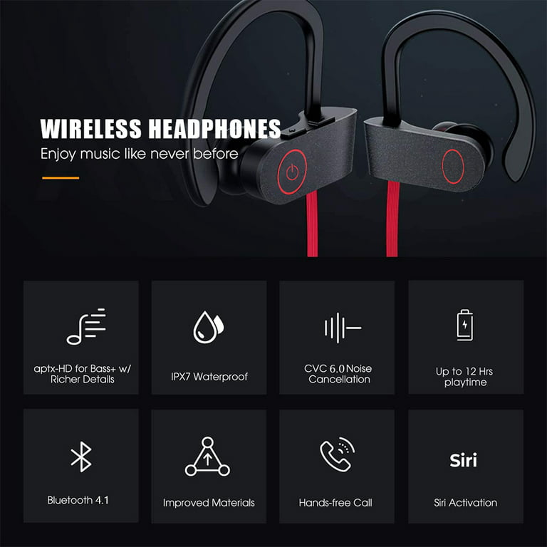 Newest 2019] Bluetooth Workout Wireless Headphones for Running and Gym -  Mens Best Noise Cancelling Sports Earbuds 