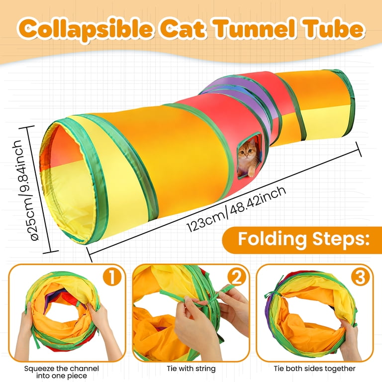Jewyow 22-Piece Cat Toy Assortment with Tunnel and Wand photo 4