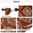 thumbnail image 5 of Vintage Brown Tier Curtains, Boho Ethnic Geometric Abstract Art Southwestern Light Filtering Kitchen Curtains, 2Pcs Rod Pocket Half Window Treatments Panels for Sink Cafe Cabinet Basement 27.5x45In, 5 of 9