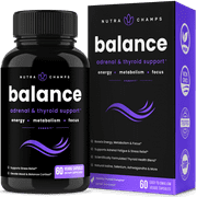 NutraChamps Thyroid Support & Adrenal Support Supplement 2-in-1 Natural Formula - Iodine & Ashwagandha for Energy, Metabolism, Focus, Adrenal Fatigue & Stress Relief, Cortisol Balance for Women & Men