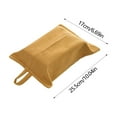 thumbnail image 3 of Btomtd Solid Color Fabric Tissue Box Cover with Hanging Rope Concise Style Tissue Box Holder for Living Room Home Desktop Car Drawer, Yellow, 3 of 6