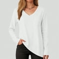 thumbnail image 6 of Towmus Womens Long Sleeve Shirts V Neck Casual Tops Loose Dressy Basic Fall Fashion Trendy Outfits Winter Clothes, 6 of 6